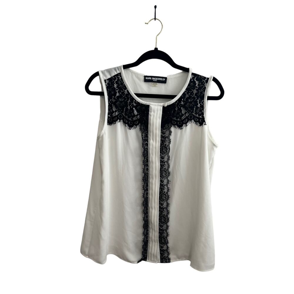 KARL LAGERFELD PARIS ​Sleeveless Lace Top size L